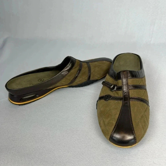Cole Haan Air Slip-On Green and Brown Loafes Backless Mules Shoes US 7 B - Picture 4 of 8